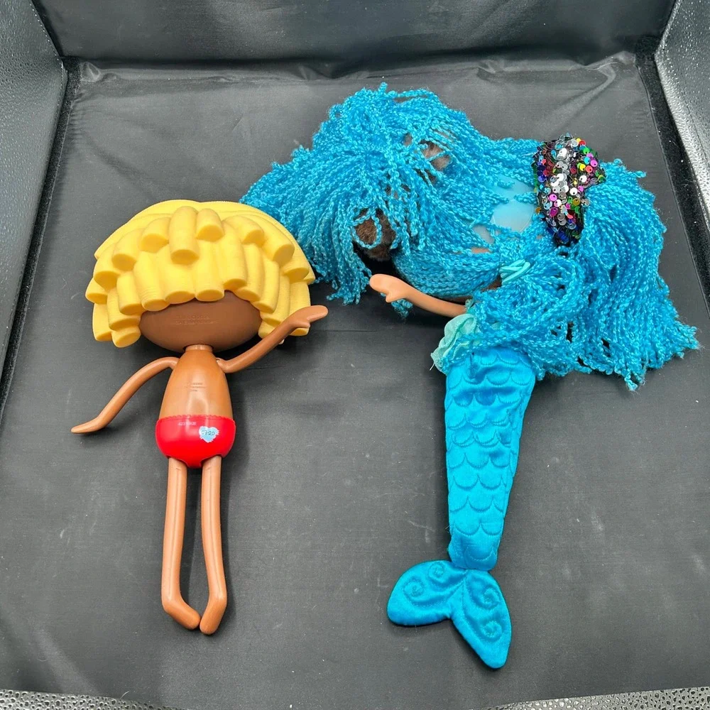 Lalaloopsy Doll Lot MGA 2009 Dot Starlight and 2013 Blue Mermaid Yarn Hair